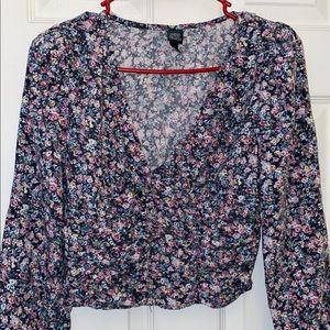 Prairie floral crop top
